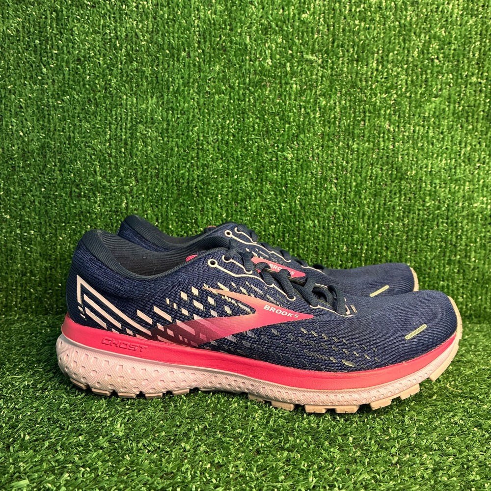 Brooks Ghost 13 DNA Loft Cushion Neutral Running Sneaker Blue Pink Womens Size 8